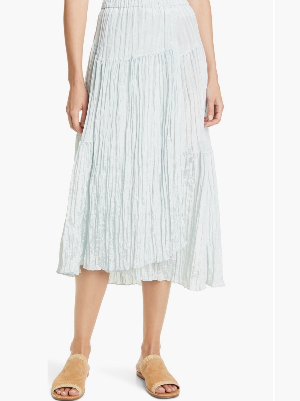 Vince Tiered Asymetric Skirt Mint Size Large